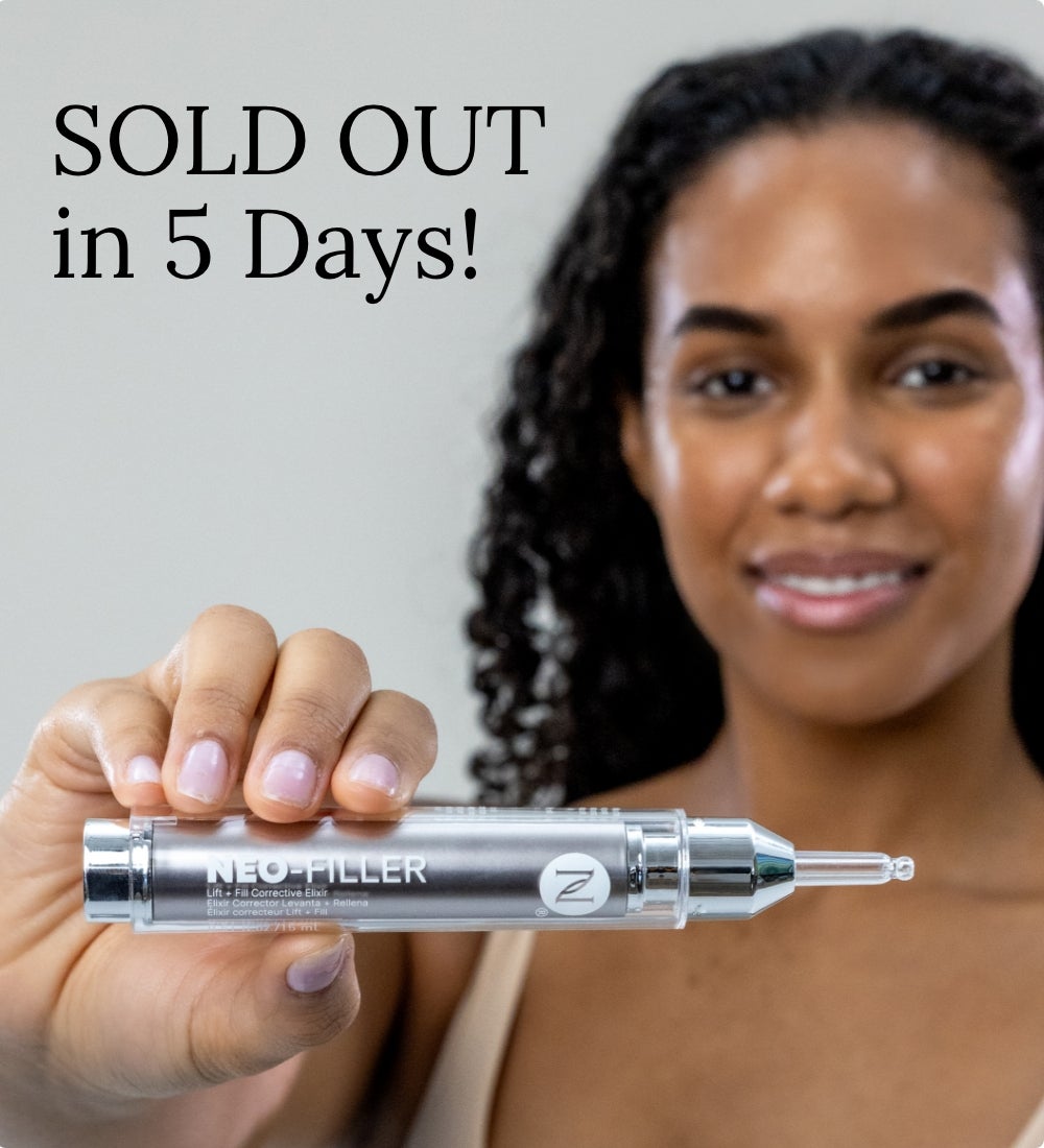 Neo-FILLER SOLD OUT in 5 Days! Featured is a woman holding a Neo-FILLER tube.